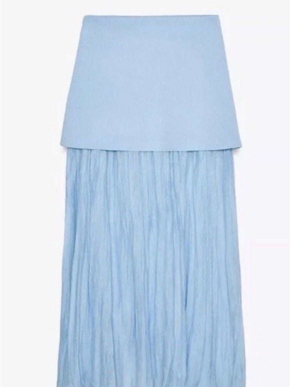 Zara Light Blue Layered Maxi Skirt